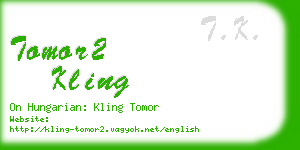 tomor2 kling business card